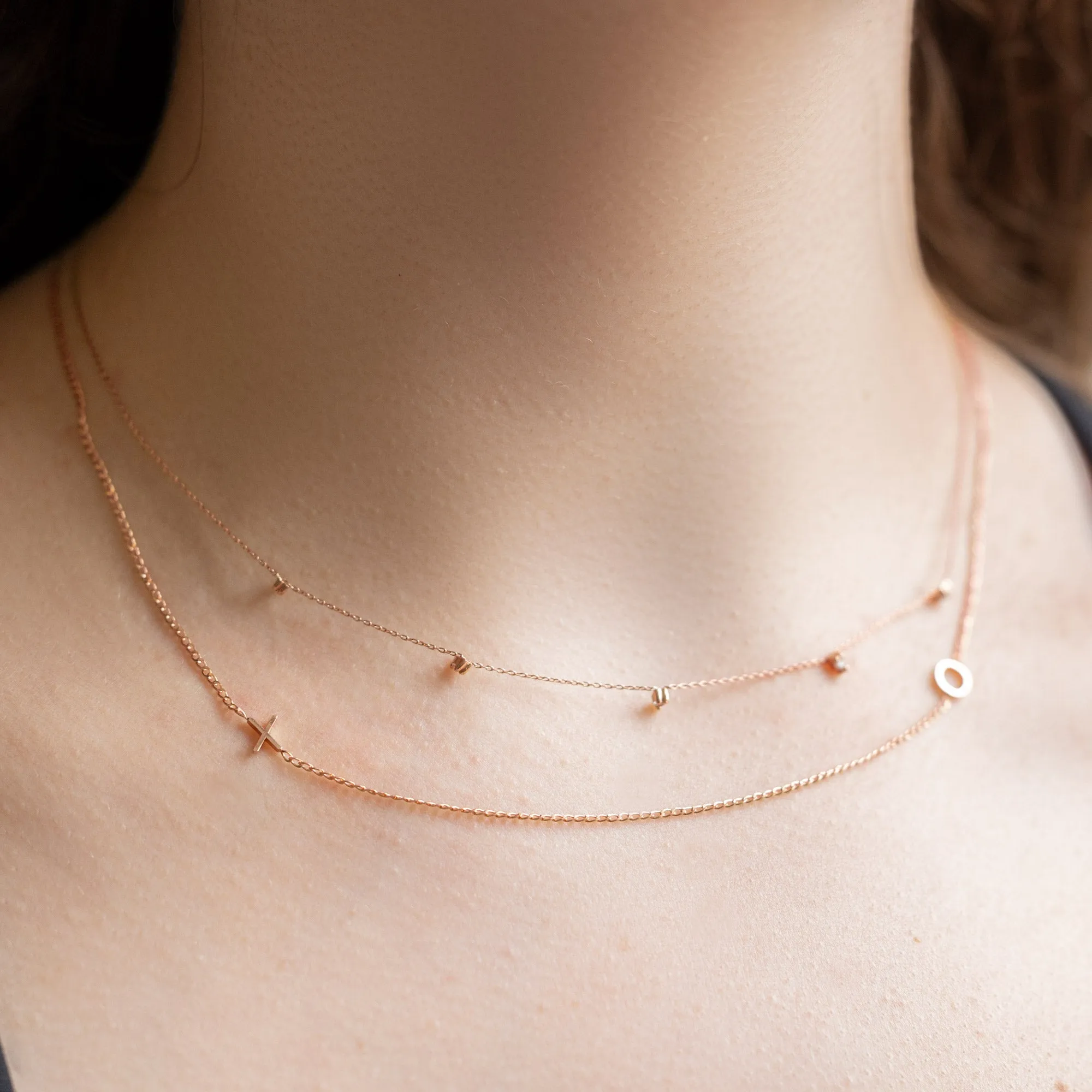 The XO' Necklace | 14K Rose Gold