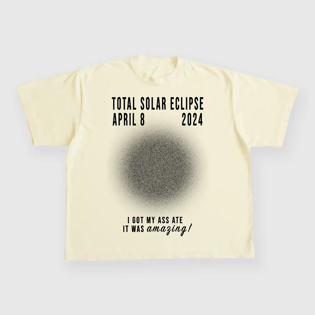 TOTAL SOLAR ECLIPSE 2024 CUSTOM PRINTED T-SHIRT