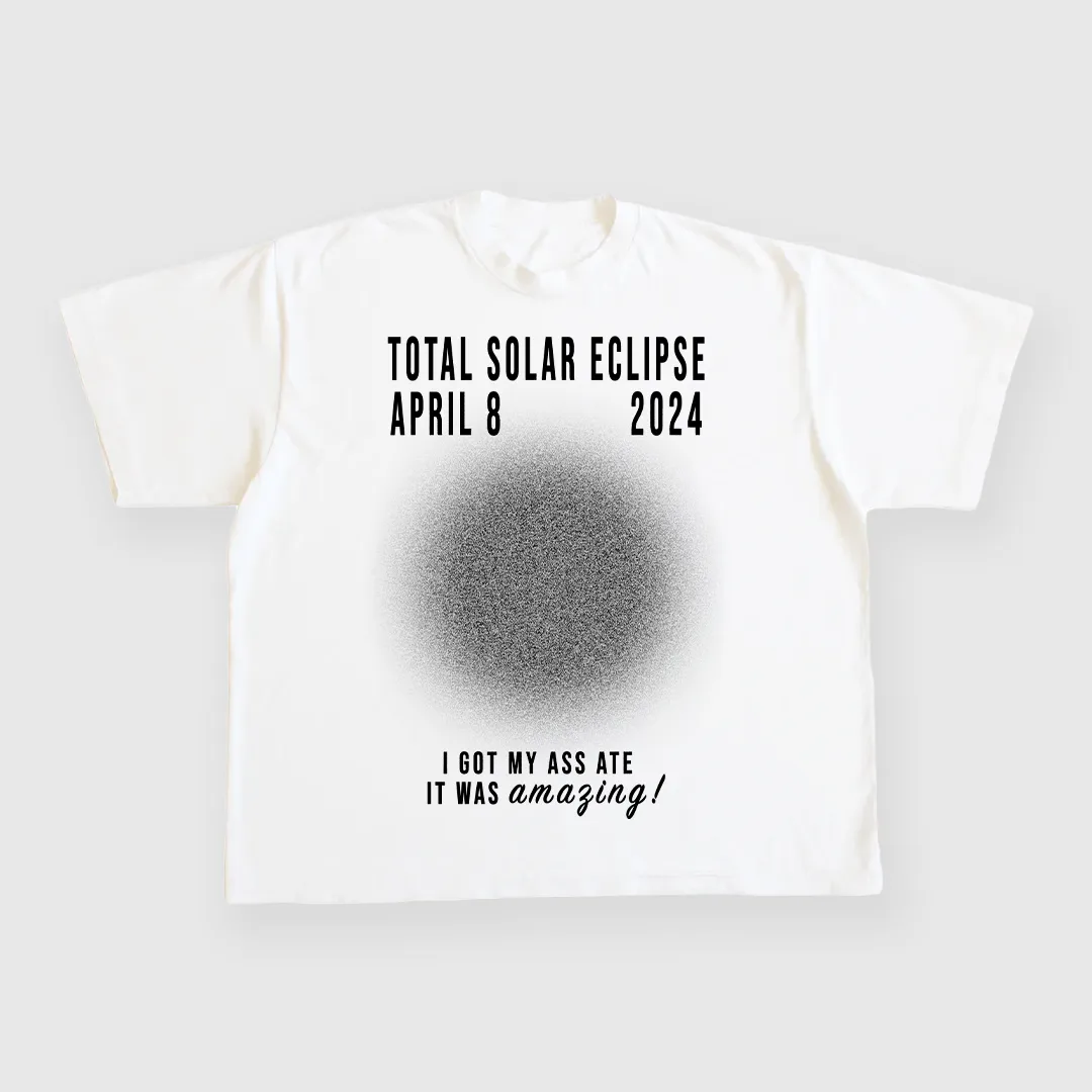 TOTAL SOLAR ECLIPSE 2024 CUSTOM PRINTED T-SHIRT