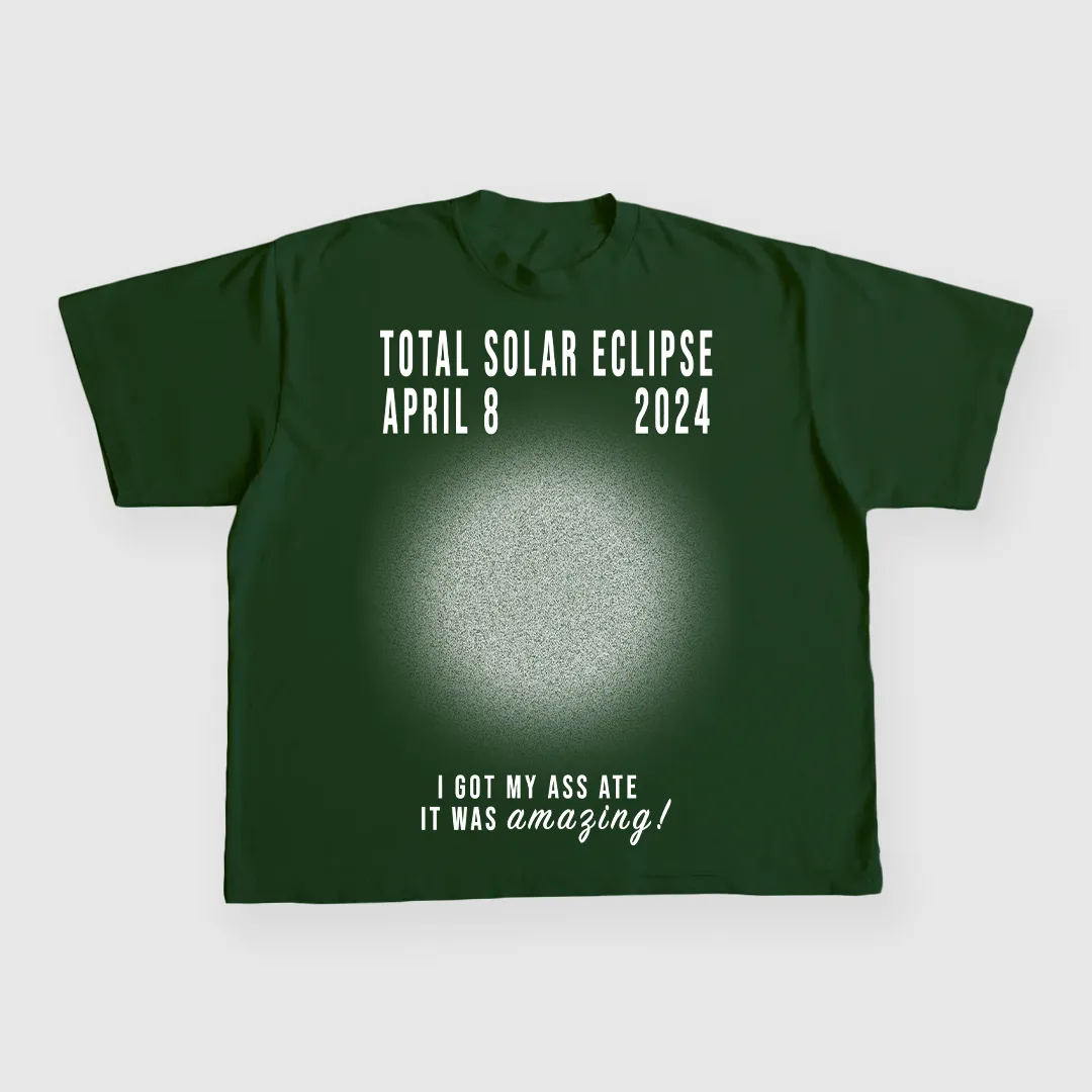 TOTAL SOLAR ECLIPSE 2024 CUSTOM PRINTED T-SHIRT