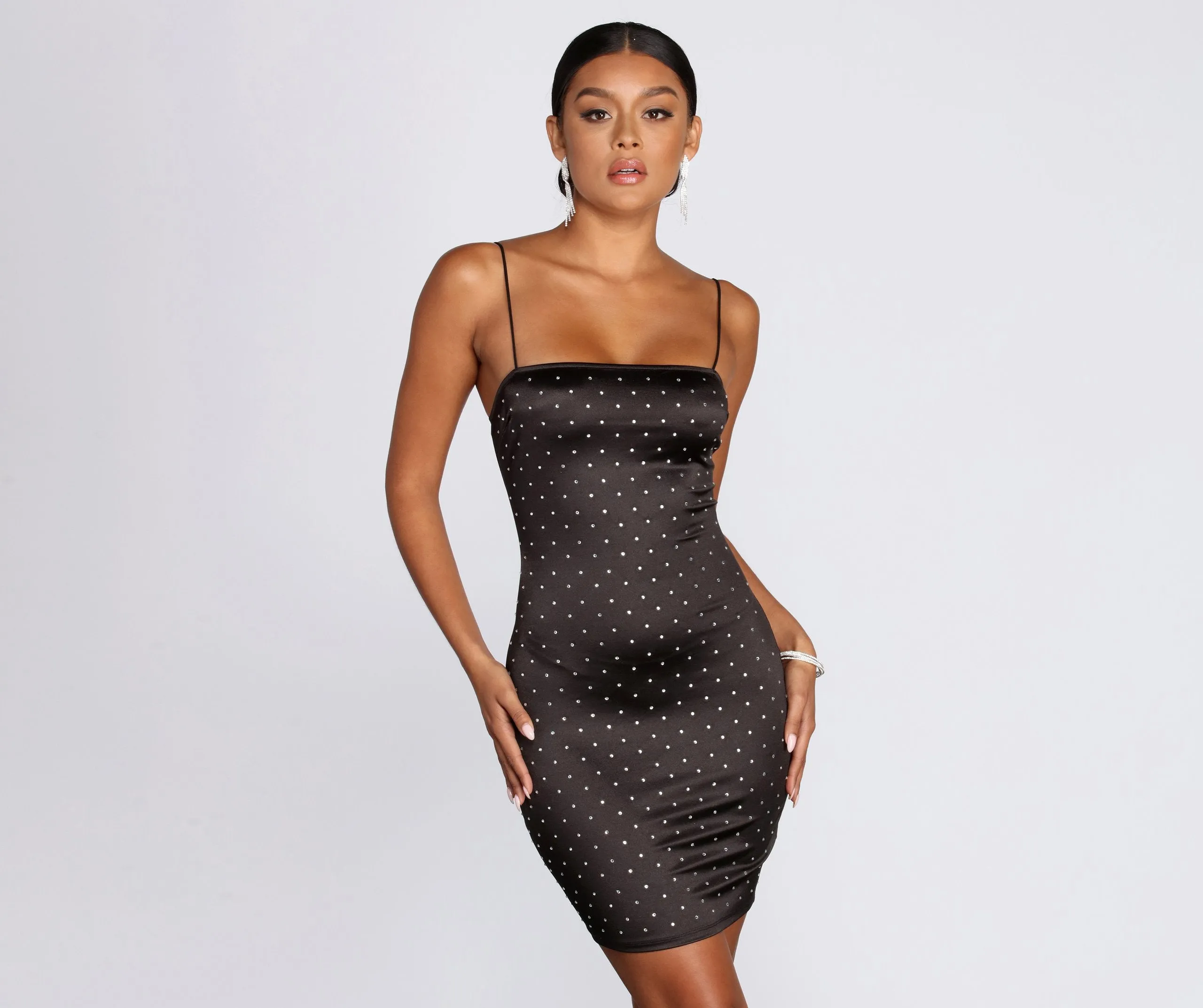 Treat Me Heat Charming Stone Mini Dress