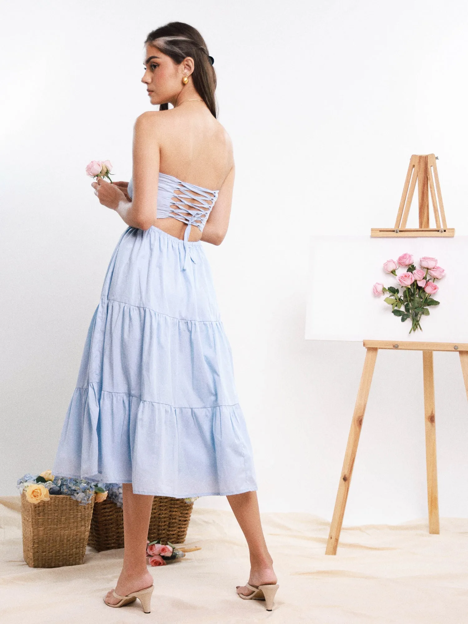 Tube Tiered Midi Dress