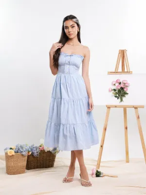 Tube Tiered Midi Dress