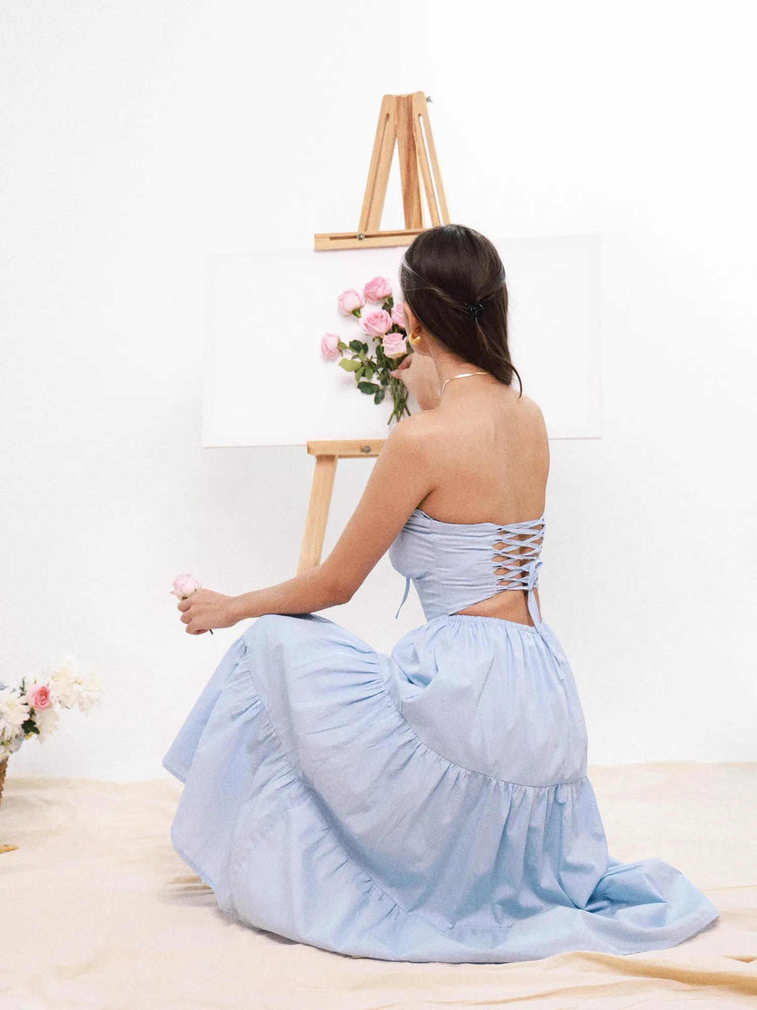 Tube Tiered Midi Dress