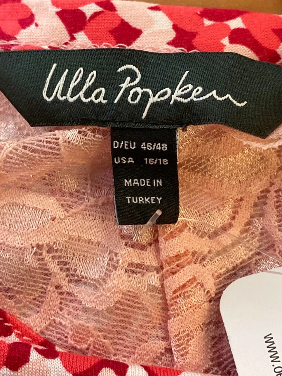 Ulla Popken Red/Pink Floral Print Sundress EU 46/48