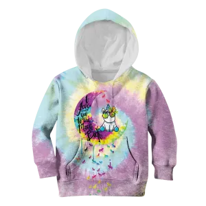 Unicorn I love you to the moon and back Custom Cosplay Kid Hoodie