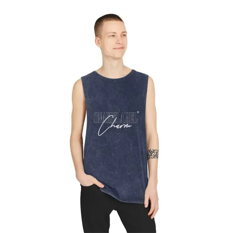 Unisex Stonewash Tank Top: 100% Pre-Shrunk Cotton, t shirt with snake