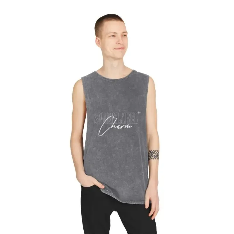 Unisex Stonewash Tank Top: 100% Pre-Shrunk Cotton, t shirt with snake