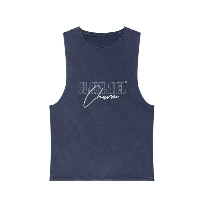 Unisex Stonewash Tank Top: 100% Pre-Shrunk Cotton, t shirt with snake