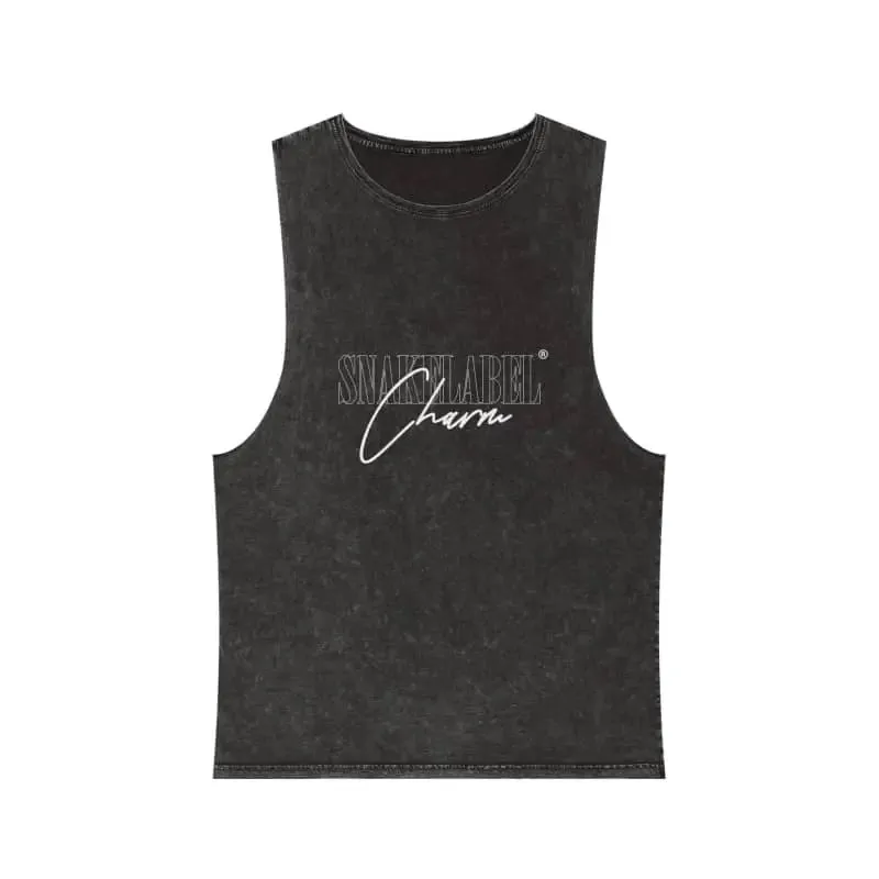 Unisex Stonewash Tank Top: 100% Pre-Shrunk Cotton, t shirt with snake