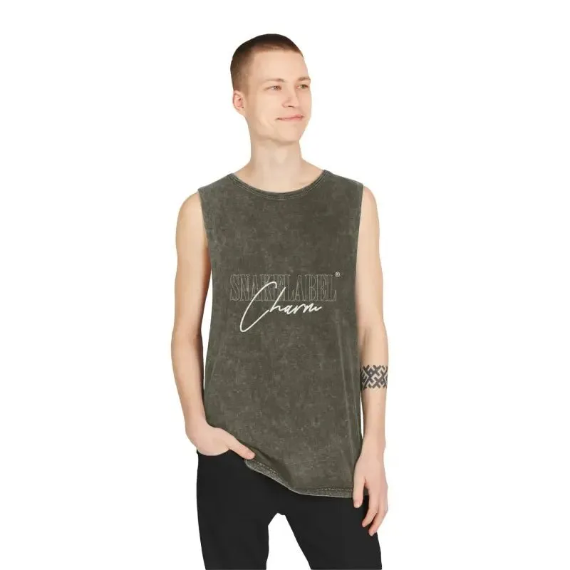 Unisex Stonewash Tank Top: 100% Pre-Shrunk Cotton, t shirt with snake