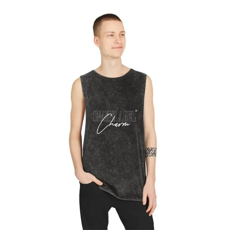 Unisex Stonewash Tank Top: 100% Pre-Shrunk Cotton, t shirt with snake