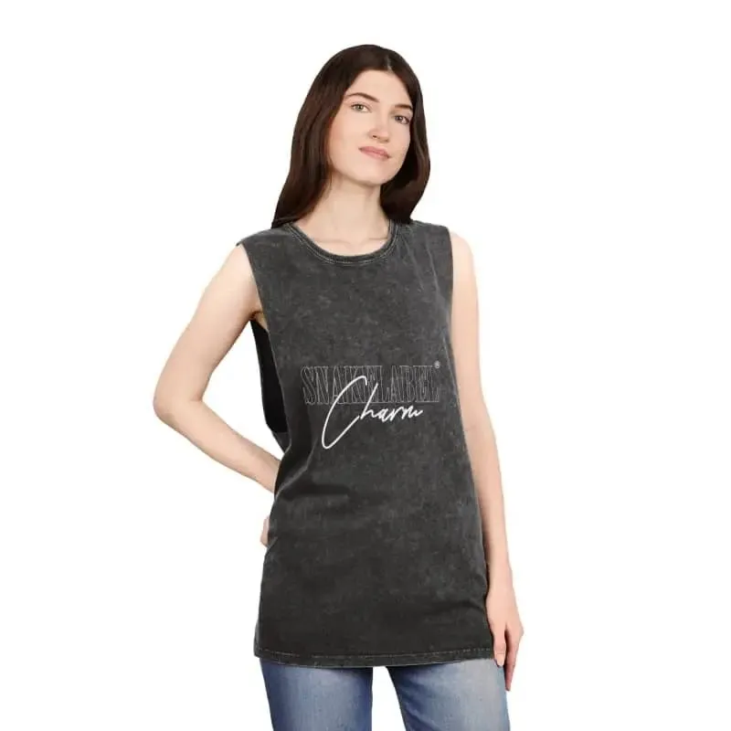 Unisex Stonewash Tank Top: 100% Pre-Shrunk Cotton, t shirt with snake
