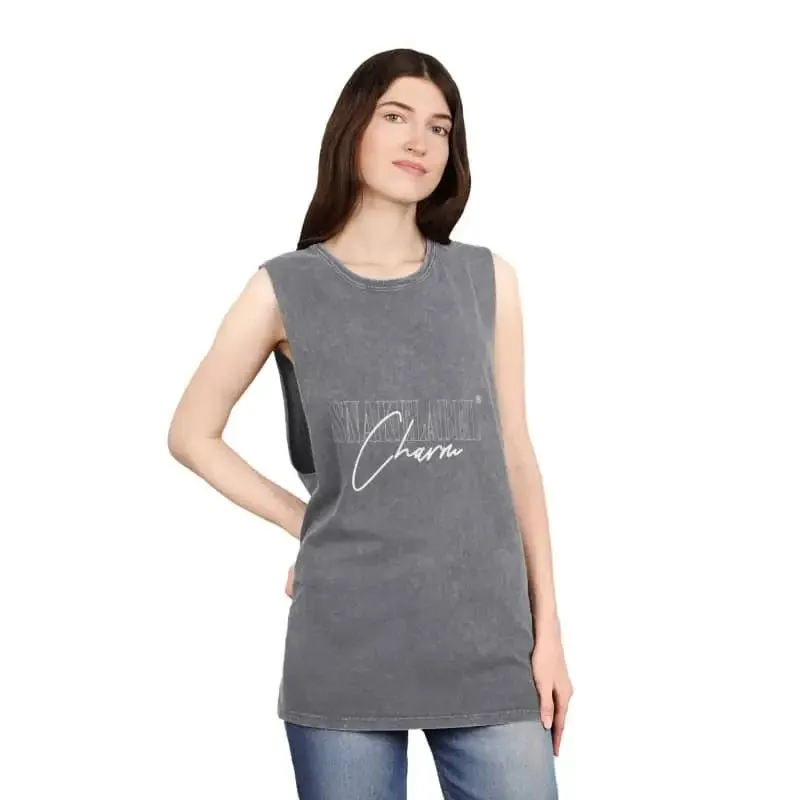Unisex Stonewash Tank Top: 100% Pre-Shrunk Cotton, t shirt with snake