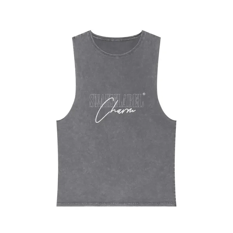 Unisex Stonewash Tank Top: 100% Pre-Shrunk Cotton, t shirt with snake