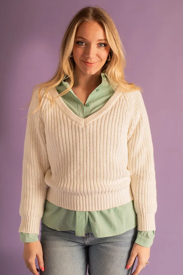 V Neck Spring Sweater