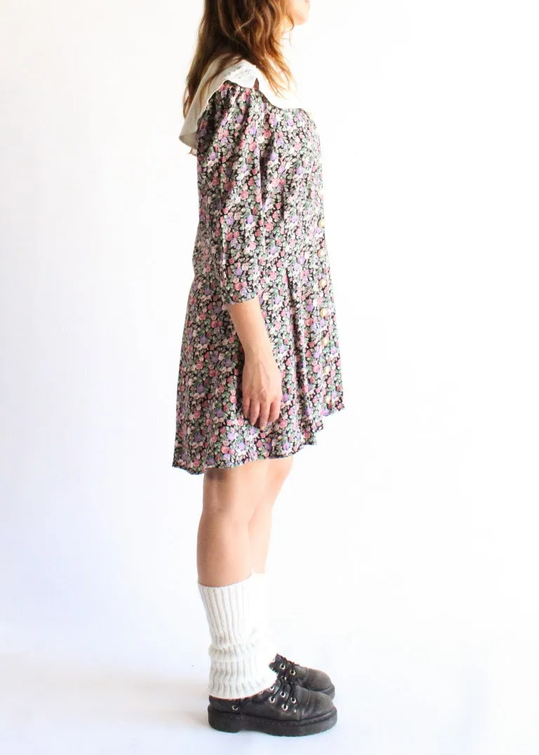 Vintage Floral Dress D0217