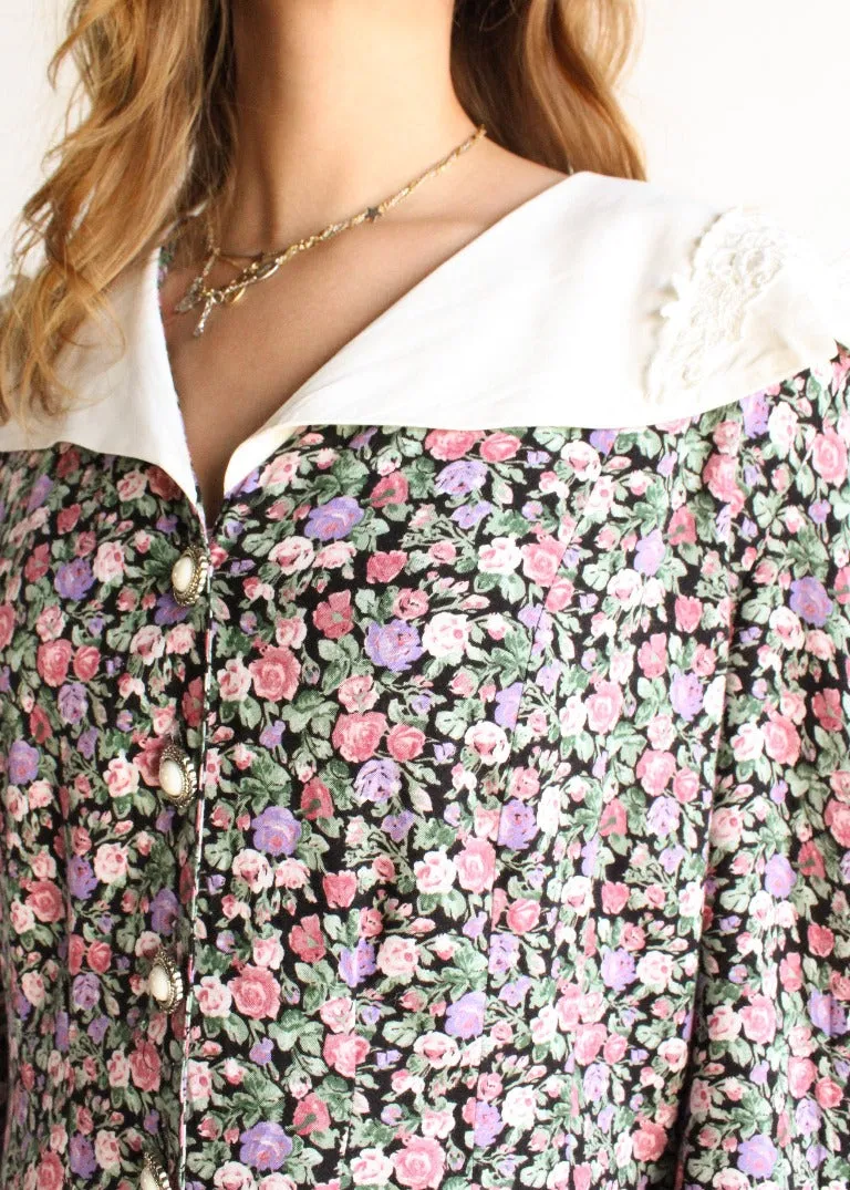Vintage Floral Dress D0217