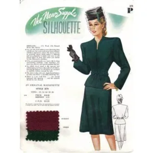 Vintage Maisonette Fabric Swatch 1940s 8x11 879