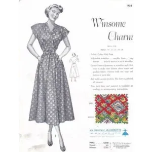 Vintage Maisonette Fabric Swatch 1940s 8x11 936