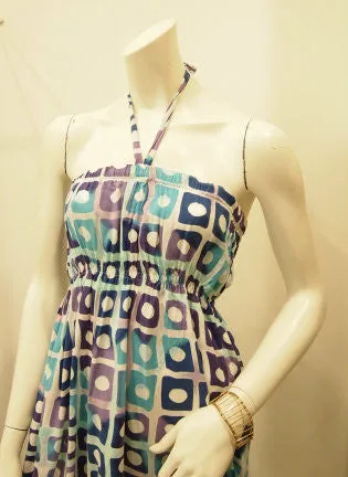 Violet Square Down Vintage Reconstructed Dress