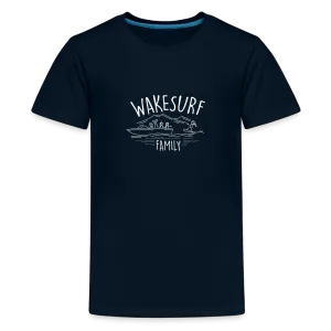 Wakesurf Family (girl and girl) Kid's Premium T-Shirt