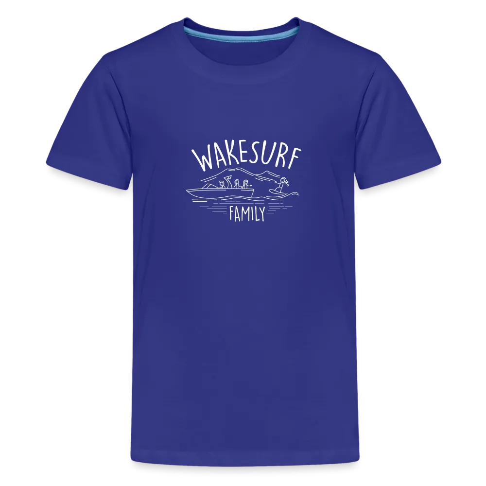 Wakesurf Family (girl and girl) Kid's Premium T-Shirt