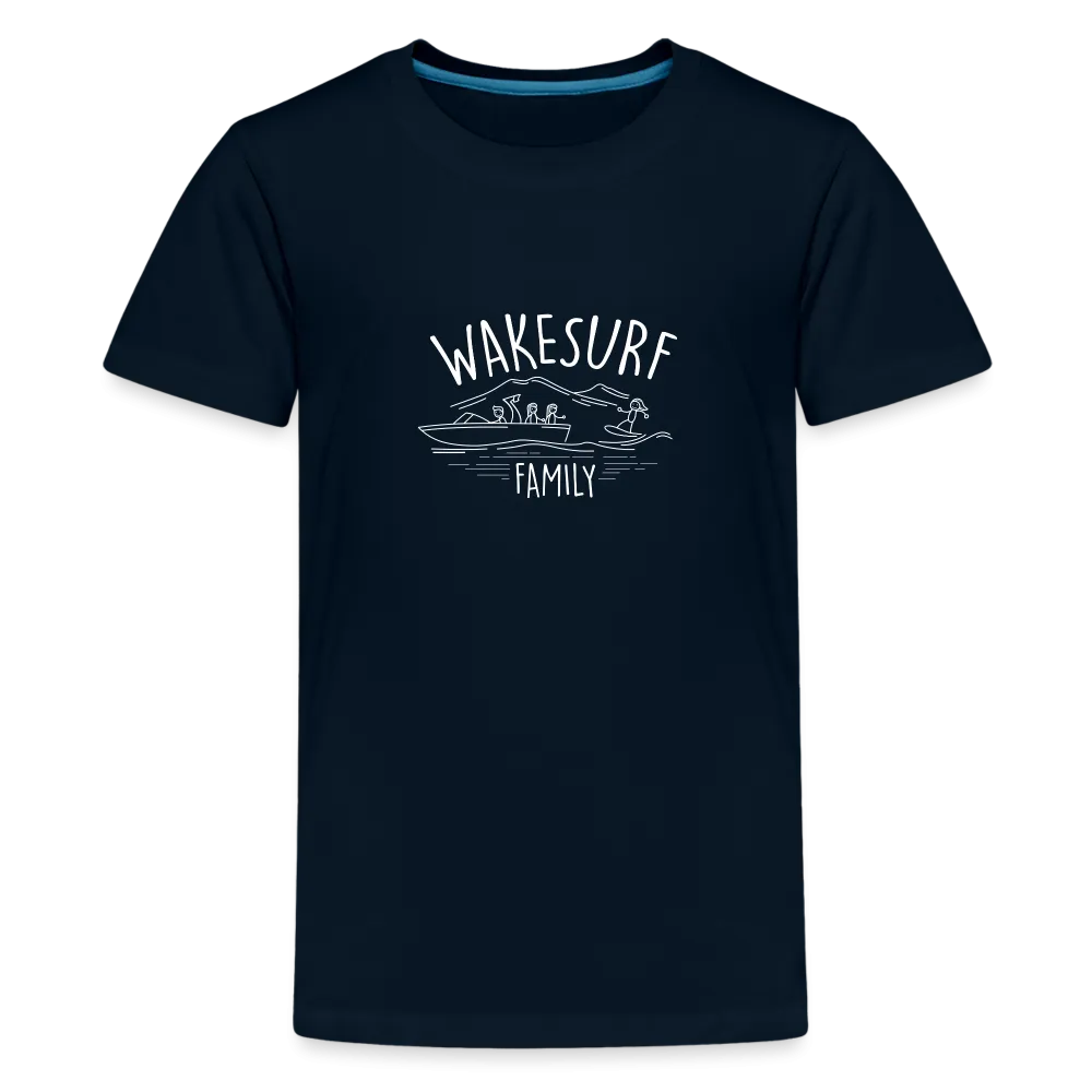 Wakesurf Family (girl and girl) Kid's Premium T-Shirt