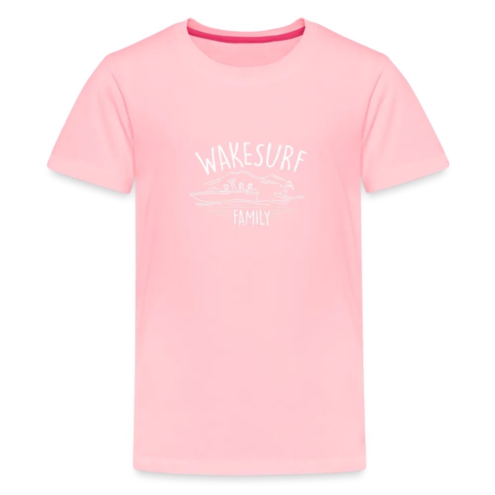 Wakesurf Family (girl and girl) Kid's Premium T-Shirt