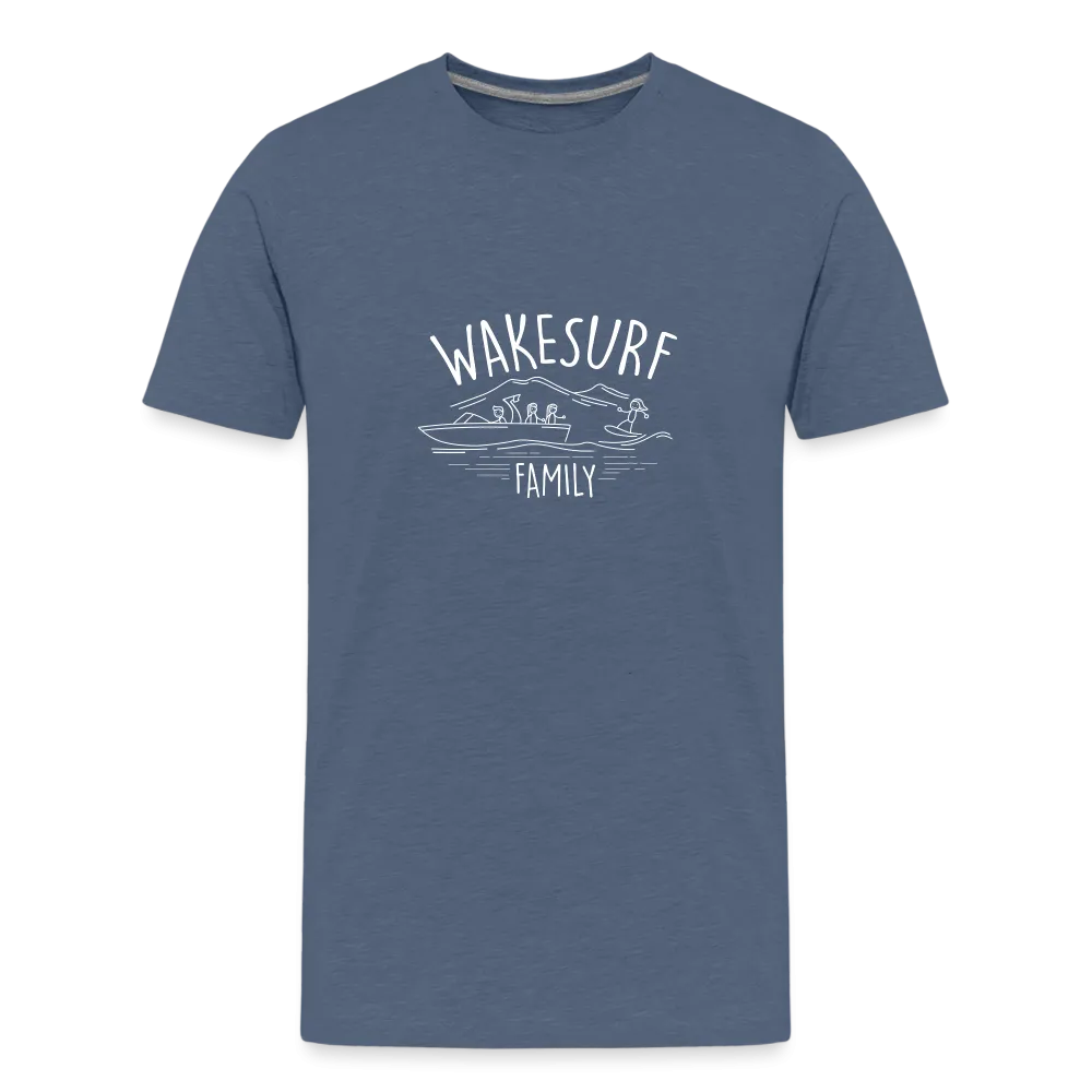 Wakesurf Family (girl and girl) Kid's Premium T-Shirt