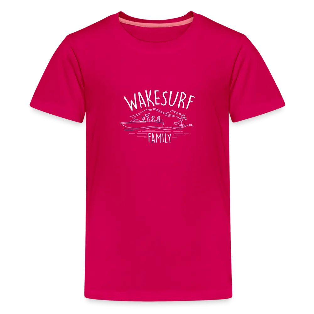 Wakesurf Family (girl and girl) Kid's Premium T-Shirt