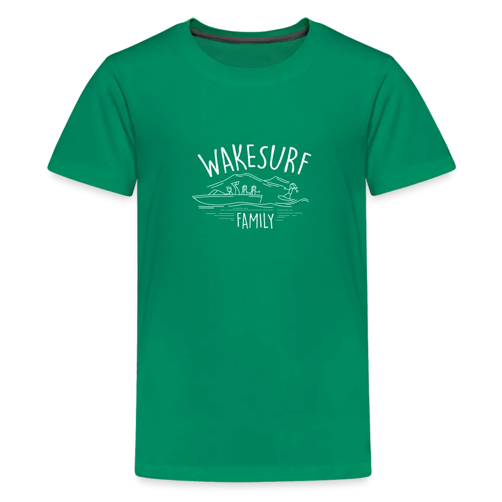 Wakesurf Family (girl and girl) Kid's Premium T-Shirt