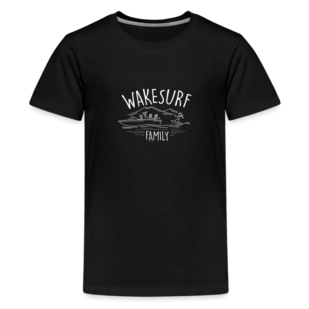 Wakesurf Family (girl and girl) Kid's Premium T-Shirt