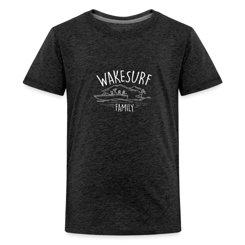 Wakesurf Family (girl and girl) Kid's Premium T-Shirt