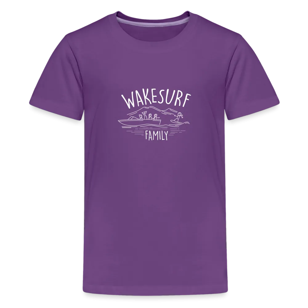 Wakesurf Family (girl and girl) Kid's Premium T-Shirt