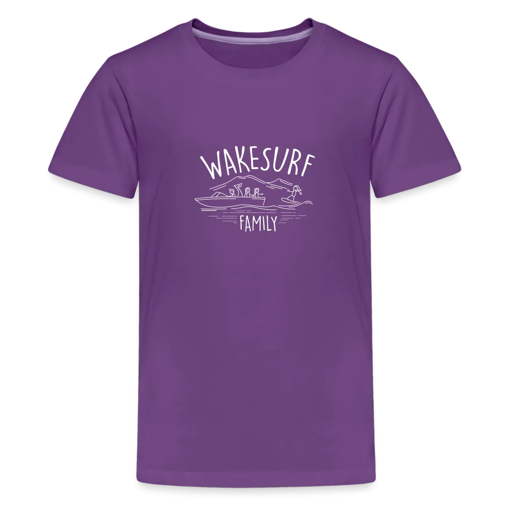 Wakesurf Family (girl and girl) Kid's Premium T-Shirt