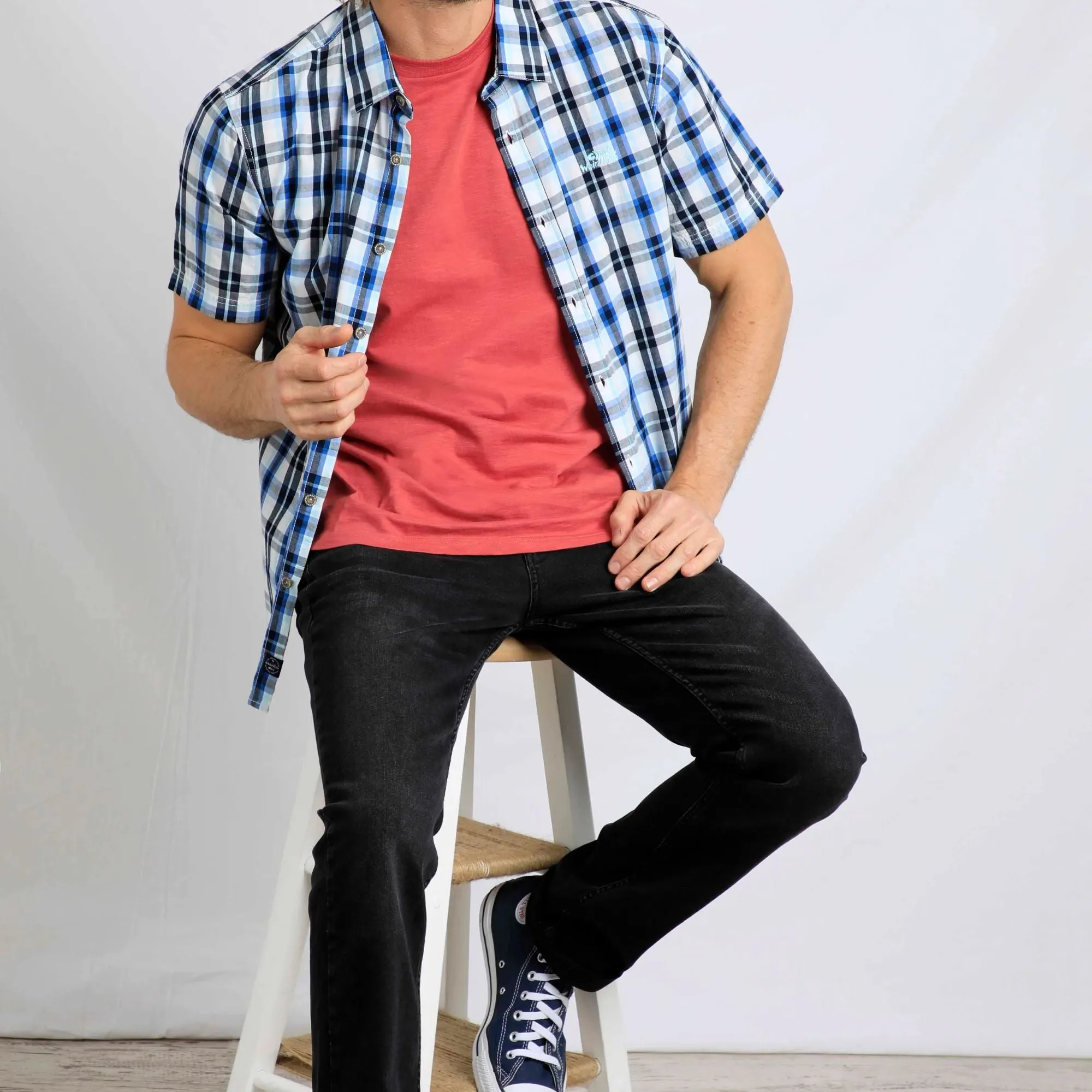 Weird Fish Judd Short Sleeve Check Shirt