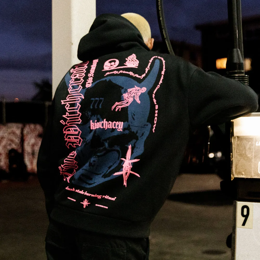Witchcraft Oversized Hoodie Jet Black