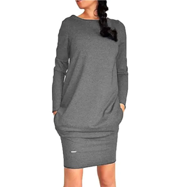 Women Long Sleeve Warm Autumn Dress Vestidos Sweatshirt Party Short Mini Jumper Dresses