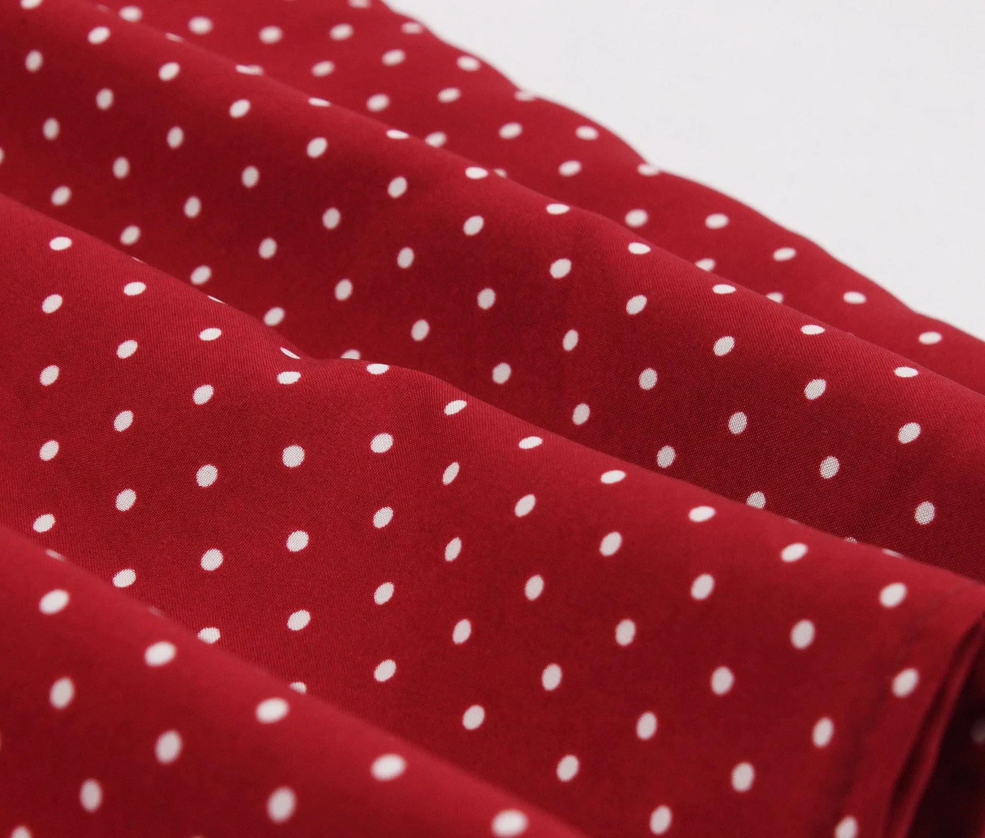 Women Sleeveless V Neck Dot Print Vintage Dresses with Buttons