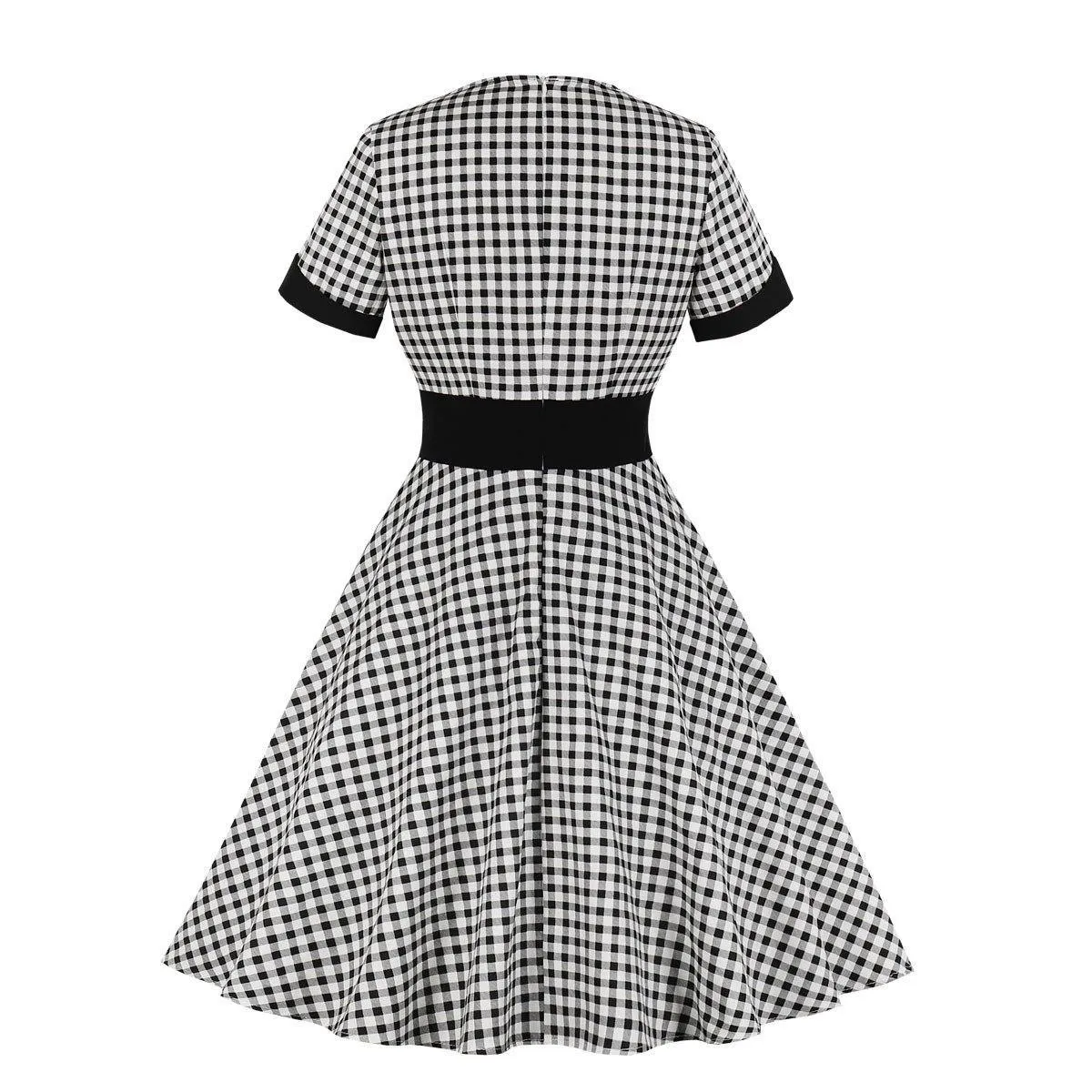 Women Square Neckline Short Sleeves Dresses
