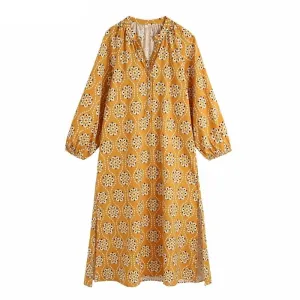 Women Vintage V Neck