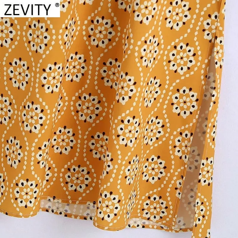 Women Vintage V Neck