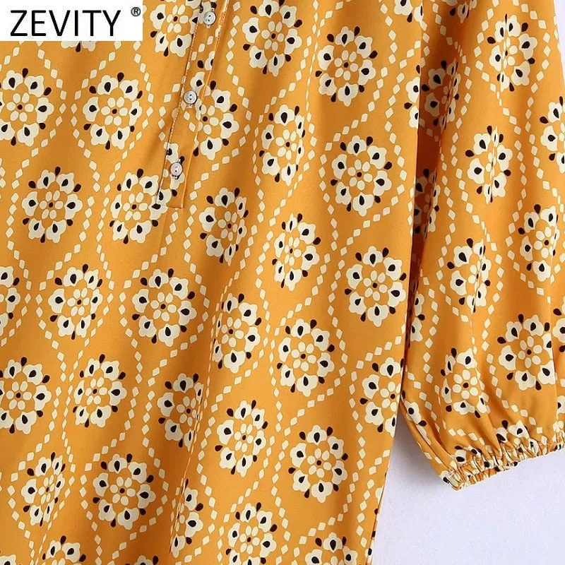 Women Vintage V Neck