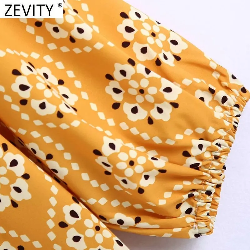 Women Vintage V Neck