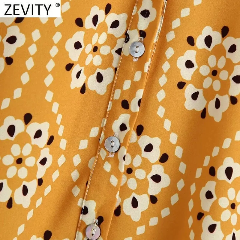 Women Vintage V Neck