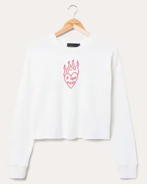 Women's A Hot Mess Crop Crew