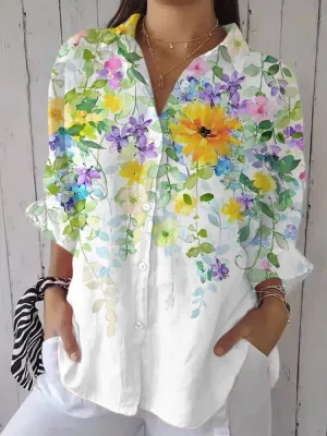Women's Casual Floral Shirt