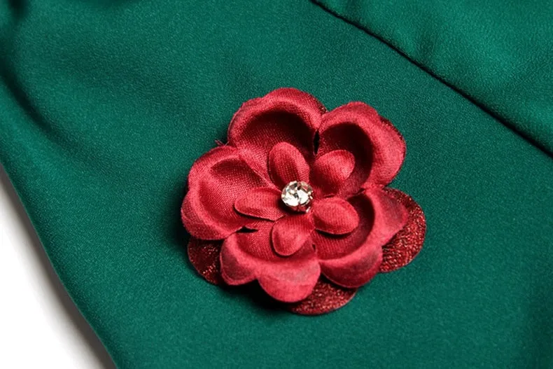 Women's Lantern Sleeve Vintage Flower  Dress