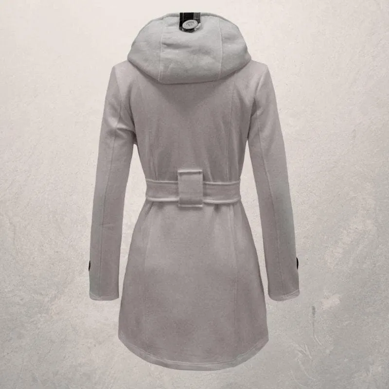 Women's Winter Stylish Hooded Double Breasted Coat | Warm